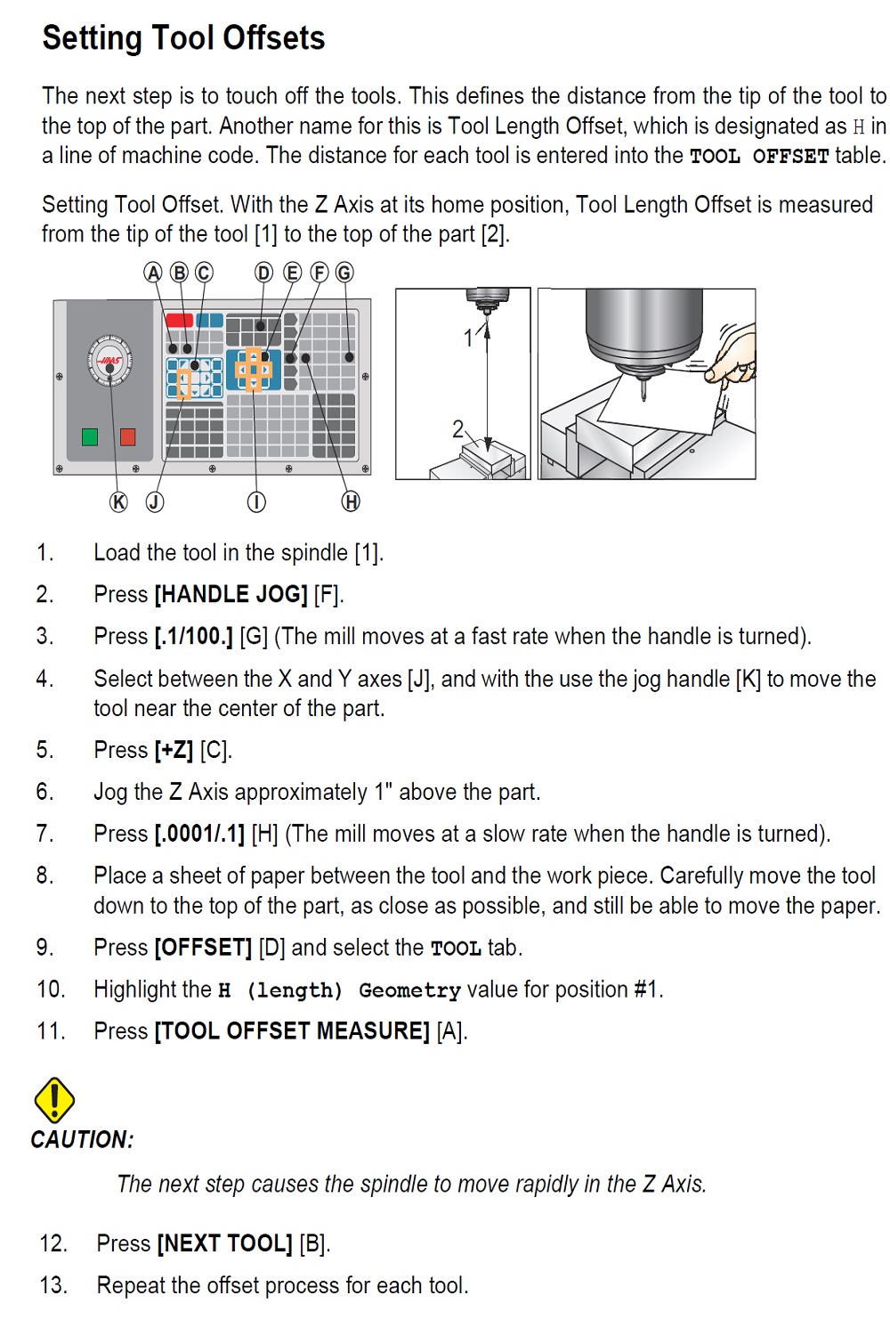 Tool Offset