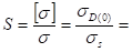 S=σD(0)σs/=