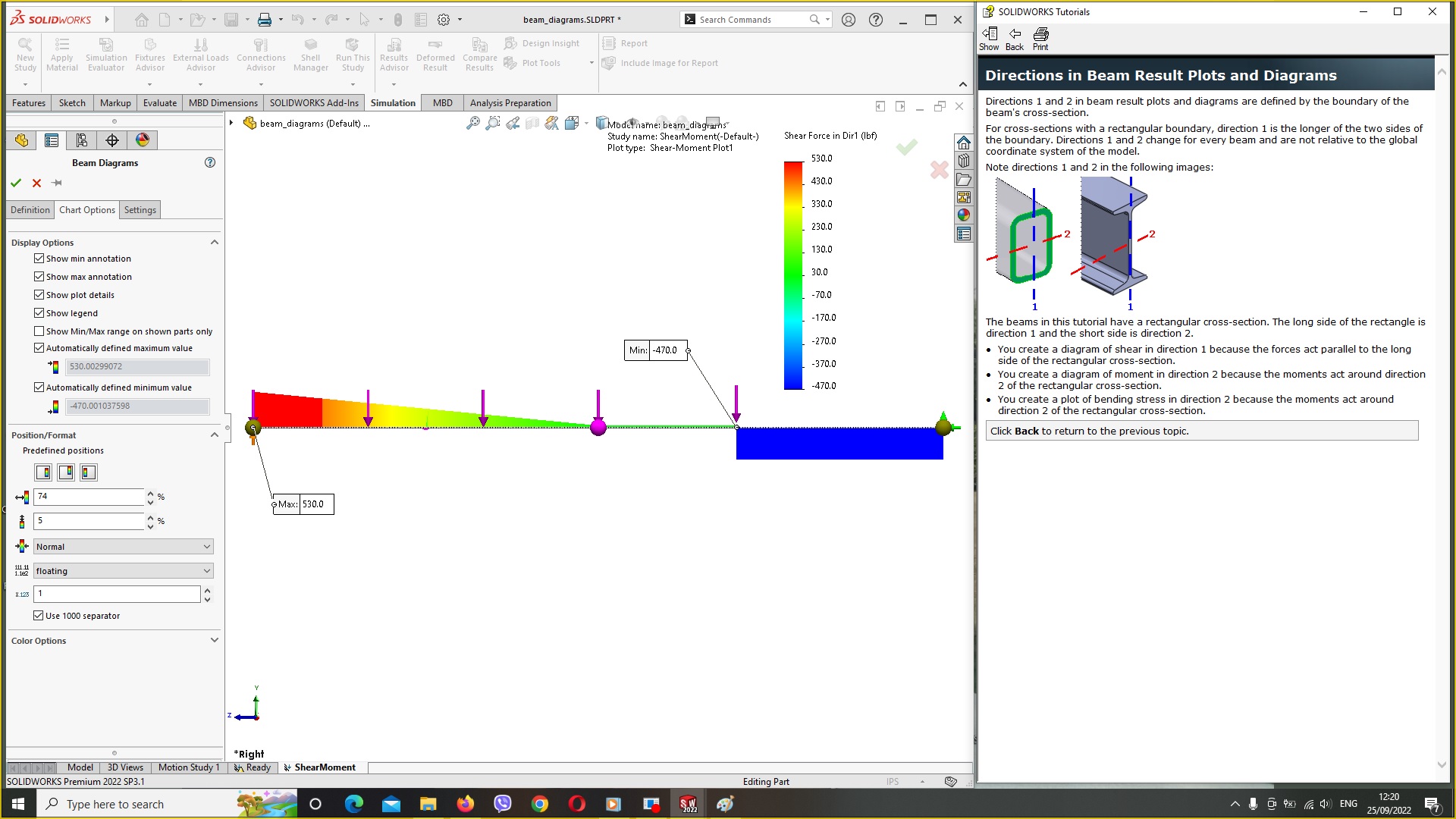 Directions in Beam Diagrams